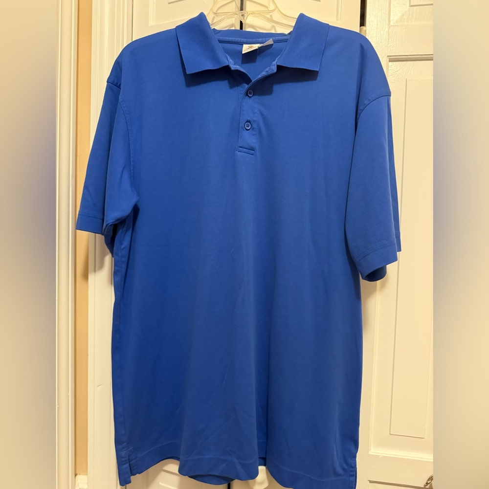 Cabo men's large Blue Polo pullover Pima cotton short sleeve shirt